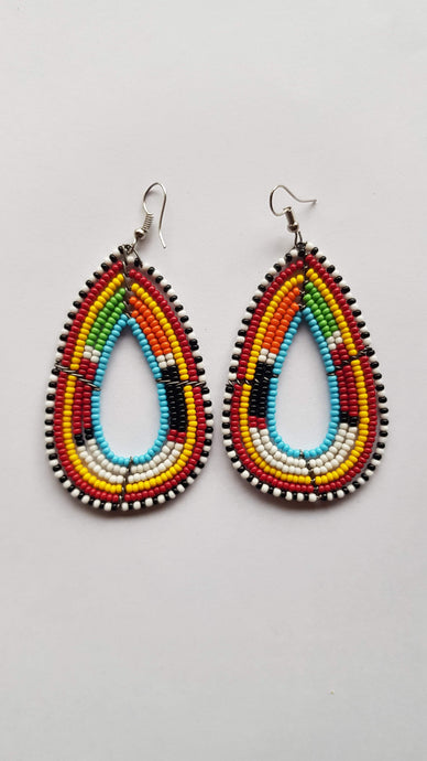 Colorful african maasai earrings