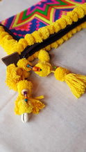 Load image into Gallery viewer, Thai Yellow pom pom bag