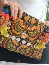 Load image into Gallery viewer, Thai clutch brown tassel bag