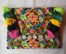 Load image into Gallery viewer, Thai Clutch colourful tassel bag