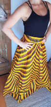 Load image into Gallery viewer, Awa Ankara yellow skirt