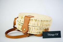 Load image into Gallery viewer, Straw Cream Bag