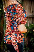 Load image into Gallery viewer, Ankara wrap blouse