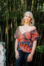 Load image into Gallery viewer, Ankara wrap blouse