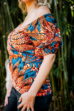 Load image into Gallery viewer, Ankara wrap blouse