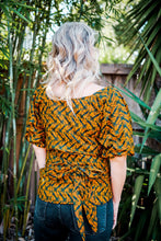 Load image into Gallery viewer, Ankara wrap blouse