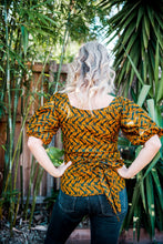 Load image into Gallery viewer, Ankara wrap blouse