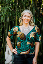 Load image into Gallery viewer, Ankara wrap blouse