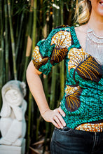 Load image into Gallery viewer, Ankara wrap blouse
