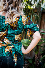 Load image into Gallery viewer, Ankara wrap blouse