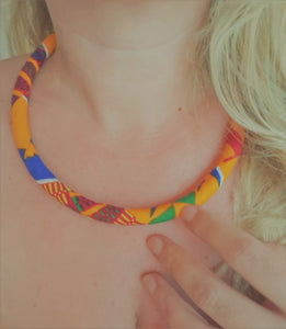 African Ankara necklace