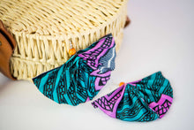 Load image into Gallery viewer, African Ankara fan earrings
