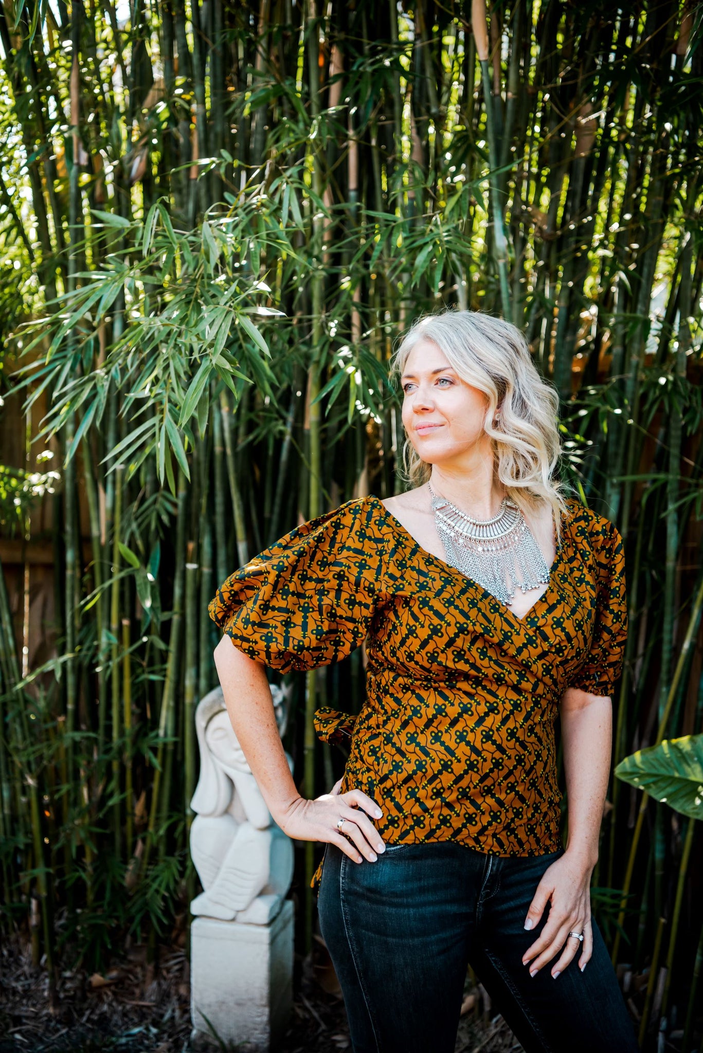 Ankara sales wrap blouse
