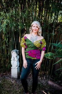 Ankara wrap blouse