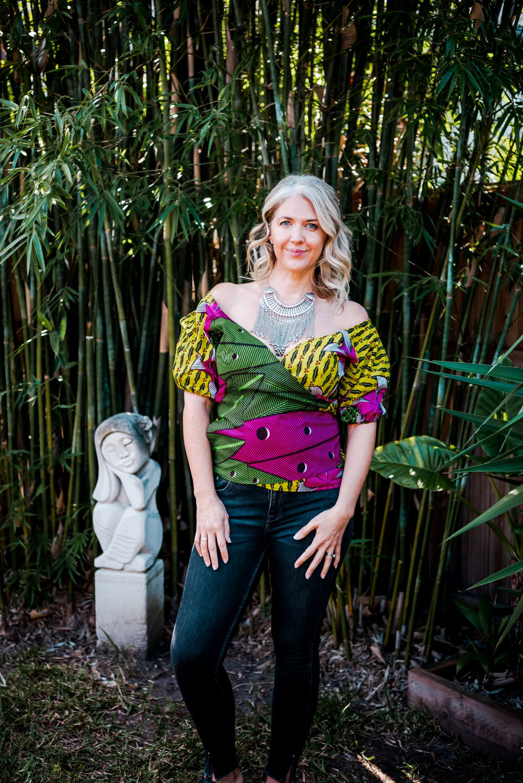 Ankara wrap blouse