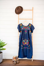 Load image into Gallery viewer, Mexican Bonita dress Navy Blu
