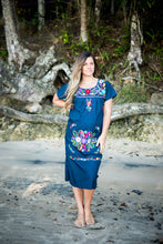 Load image into Gallery viewer, Mexican Bonita dress Navy Blu
