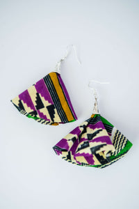 African Ankara Cape earrings