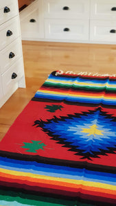 Mexican Red Aztec Rug