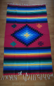 Mexican Red Aztec Rug