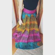 Load and play video in Gallery viewer, Awa Ankara wax skirt
